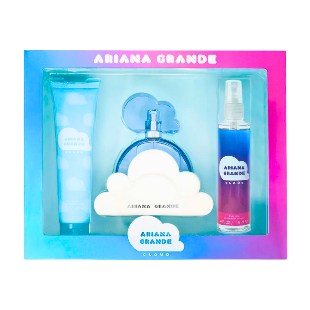 SET ARIANA GRANDE CLOUD EDP 100ML SPLASH 118ML CREMA CORPORAL 100ML (M)