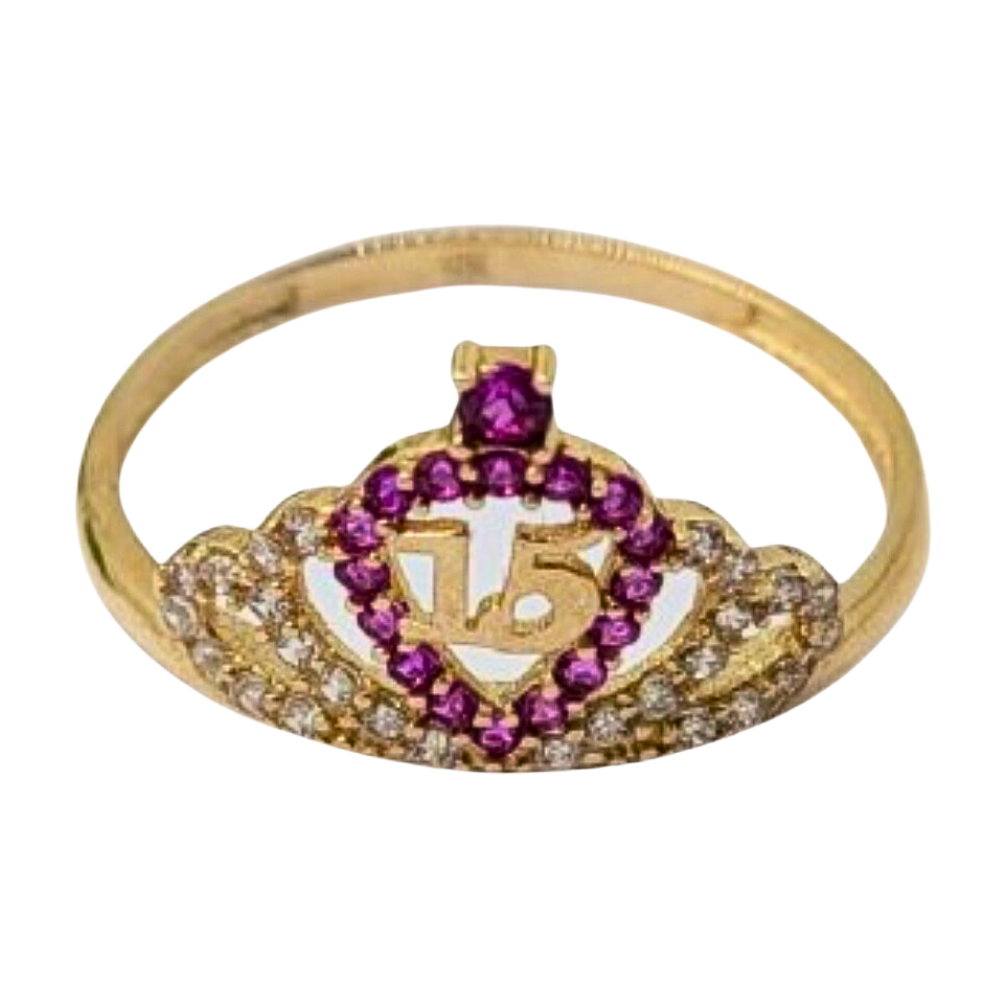 OANI869A$7 FORMA 15 AÑOS CORAZON ROSADO