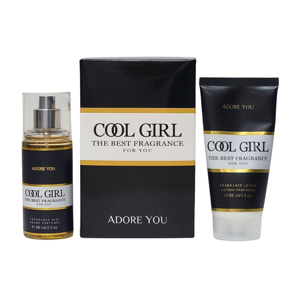 SET DE SPLASH PARA DAMA ADORE YOU COOL GIRL SPLASH 88ML, BODY LOTION 88ML (M)