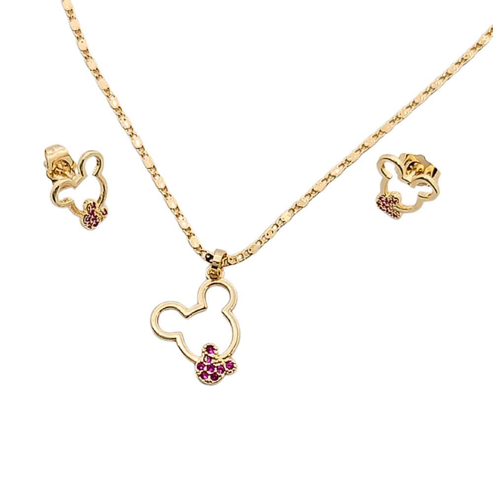 SET DE ENCHAPE PARA DAMA FORMA MICKEY MOUSE DISNEY