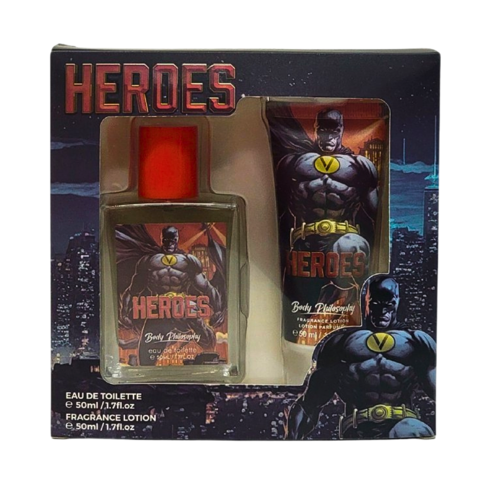 SET HEROES EDT 50ML, BODY LOTION 50ML (H)