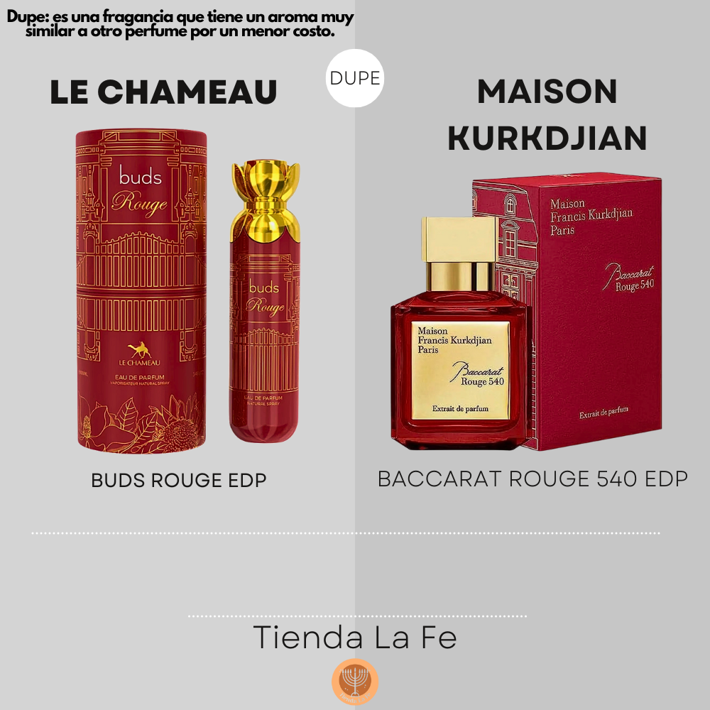 LE CHAMEAU BUDS ROUGE EDP 100ML (M) (DUPE MAISON KURKDJIAN BACCARAT ROUGE 540 EDP)
