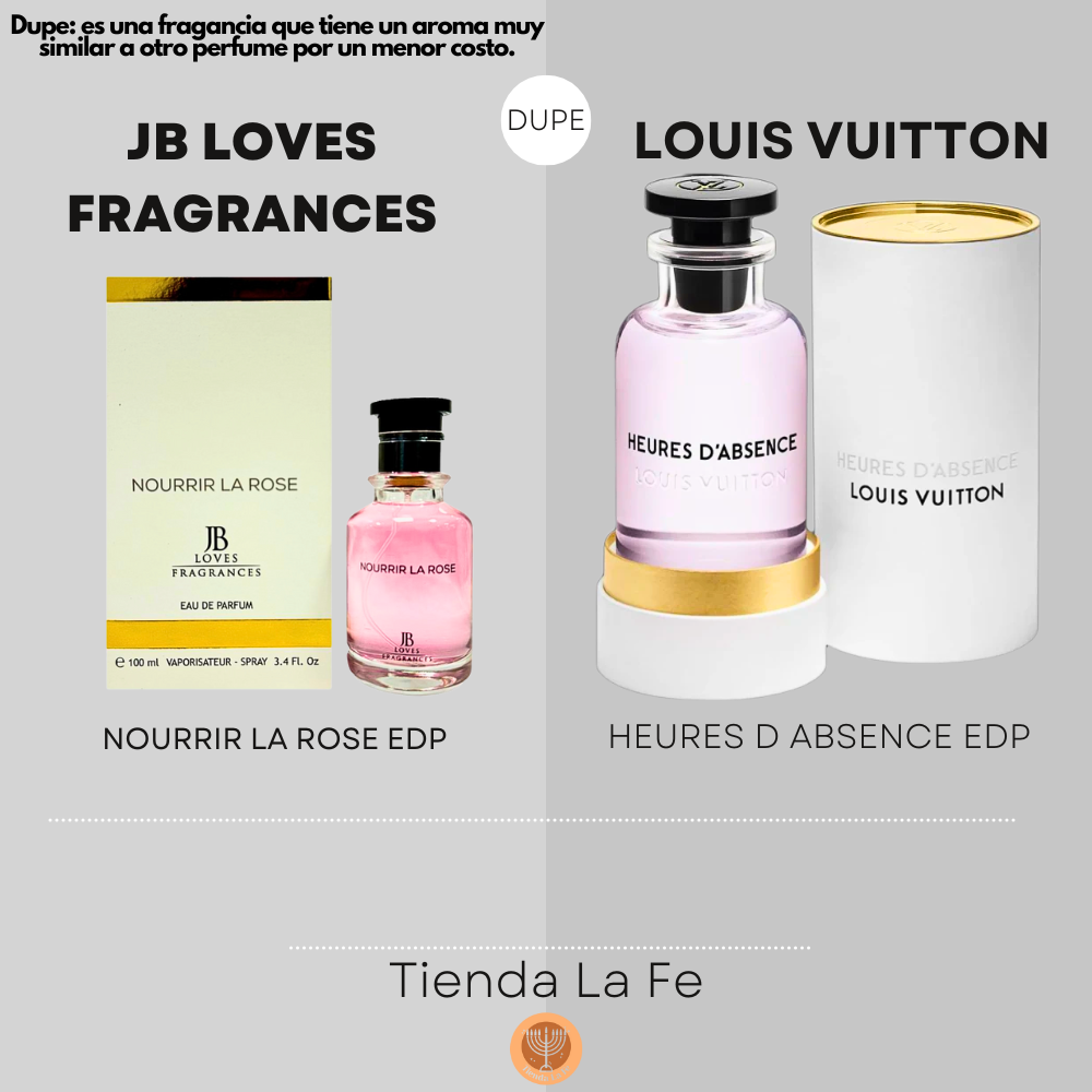 JB LOVES FRAGRANCES NOURRIR LA ROSE EDP 100ML (M) (DUPE LOUIS VUITTON HEURES D ABSENCE EDP)