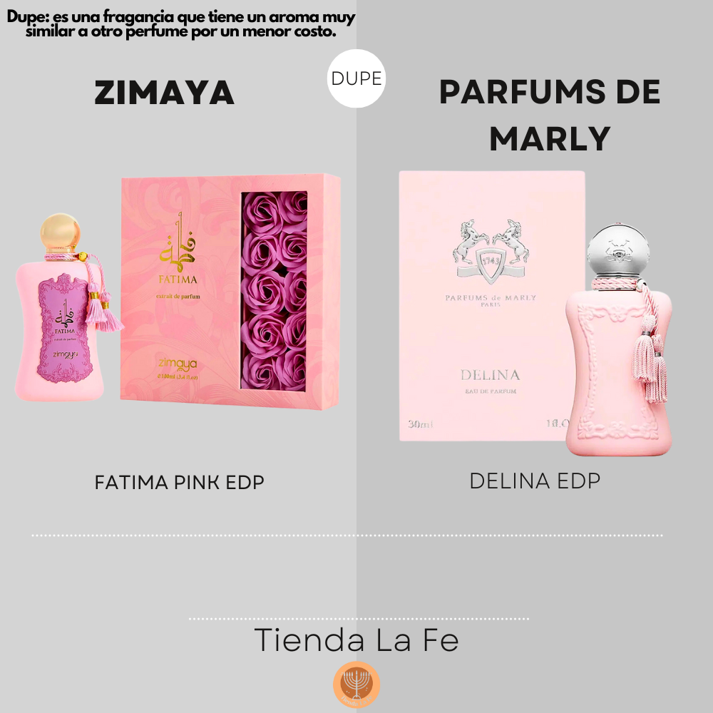 ZIMAYA FATIMA PINK EDP 100ML (M) (DUPE PARFUMS DE MARLY DELINA EDP)