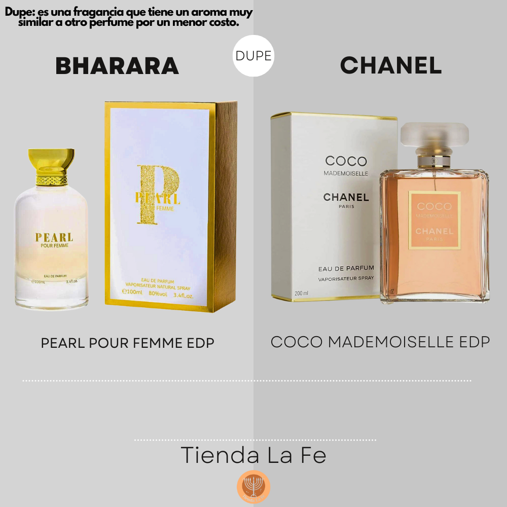 BHARARA PEARL POUR FEMME EDP 100ML (M) (DUPE CHANEL COCO MADEMOISELLE EDP)
