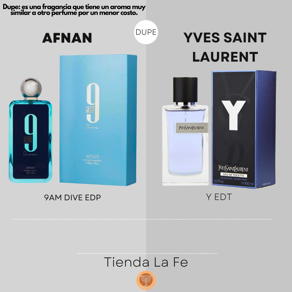 TESTER AFNAN 9AM DIVE EDP 100ML (U) (DUPE YVES SAINT LAURENT Y EDT)