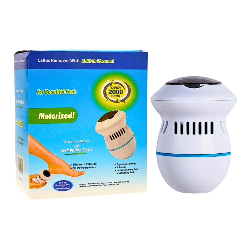 MAQUINA REMOVEDOR DE CALLOS RECARGABLE, ELIMINA DE FORMA EFECTIVA LA PIEL MUERTA, SECA O ASPERA, GIRATORIO 360 GRADOS, FACIL DE LIMPIAR CALLUS REMOVER WITH