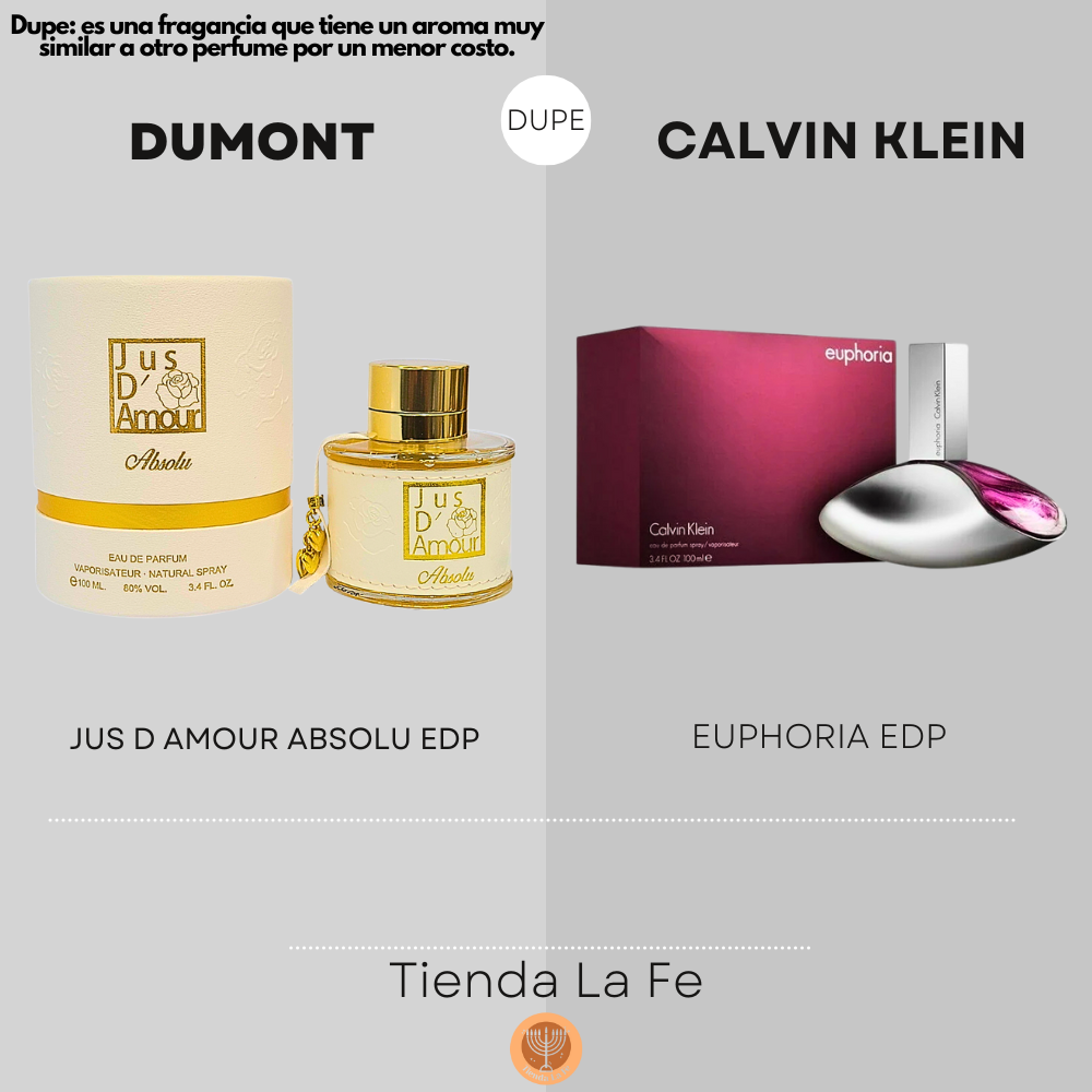 DUMONT JUS D AMOUR ABSOLU EDP 100ML (M) (DUPE CALVIN KLEIN EUPHORIA EDP)