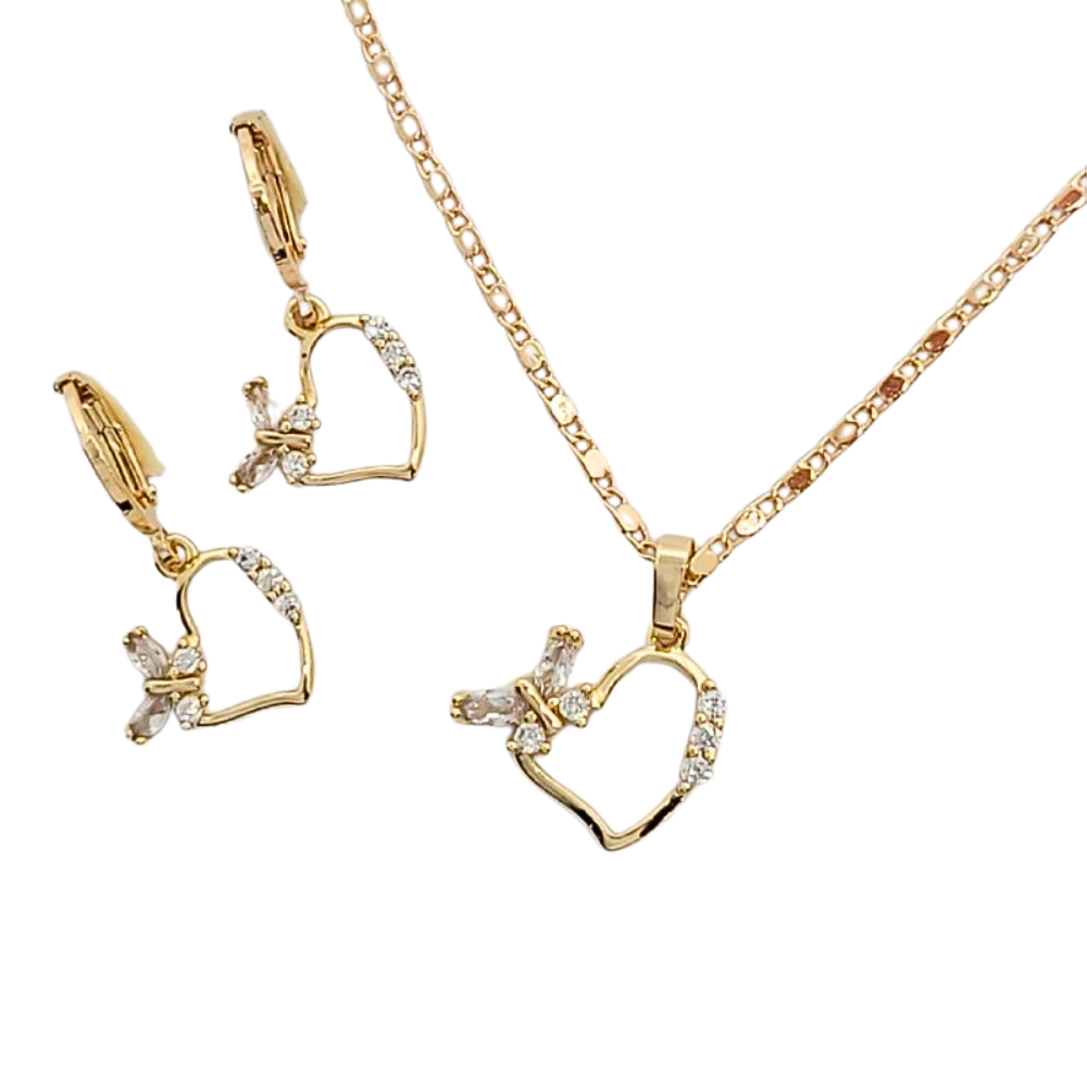 SET DE ENCHAPE CON FORMA DE CORAZON