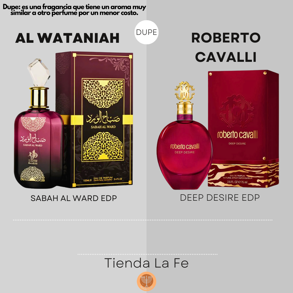 AL WATANIAH SABAH AL WARD EDP 100ML (M) (DUPE ROBERTO CAVALLI DEEP DESIRE EDP)