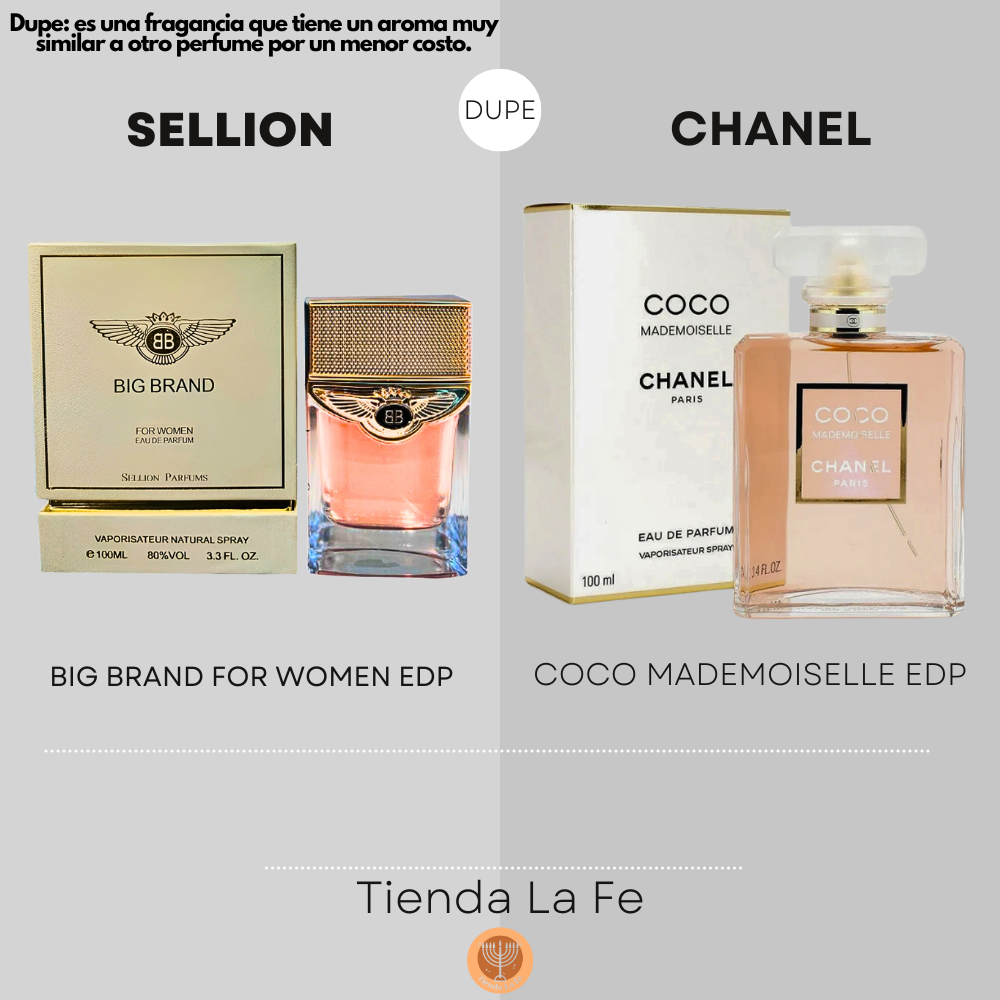 SELLION BIG BRAND FOR WOMEN EDP 100ML (M) (DUPE CHANEL COCO MADEMOISELLE EDP)