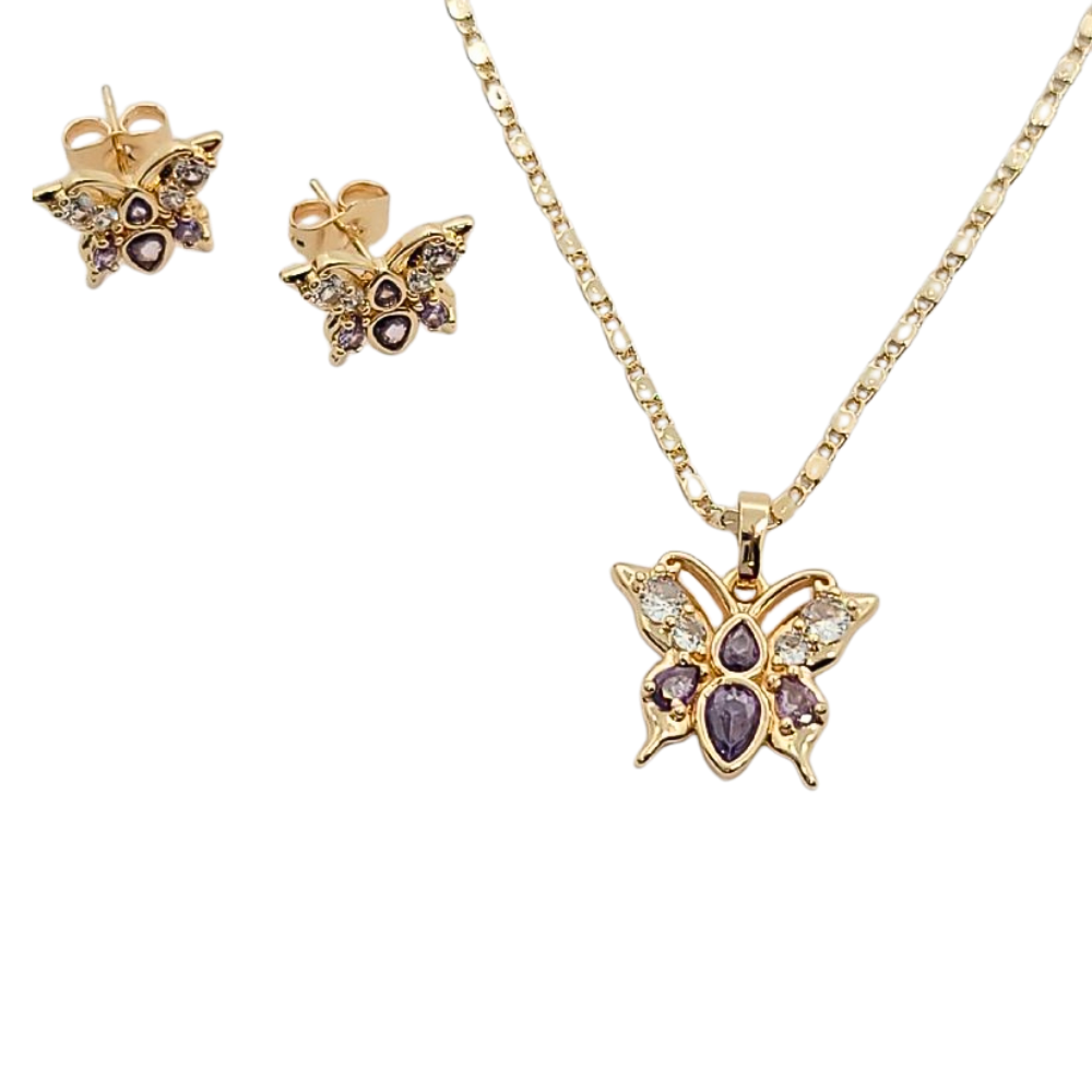 SET DE ENCHAPE PARA DAMA FORMA MARIPOSA