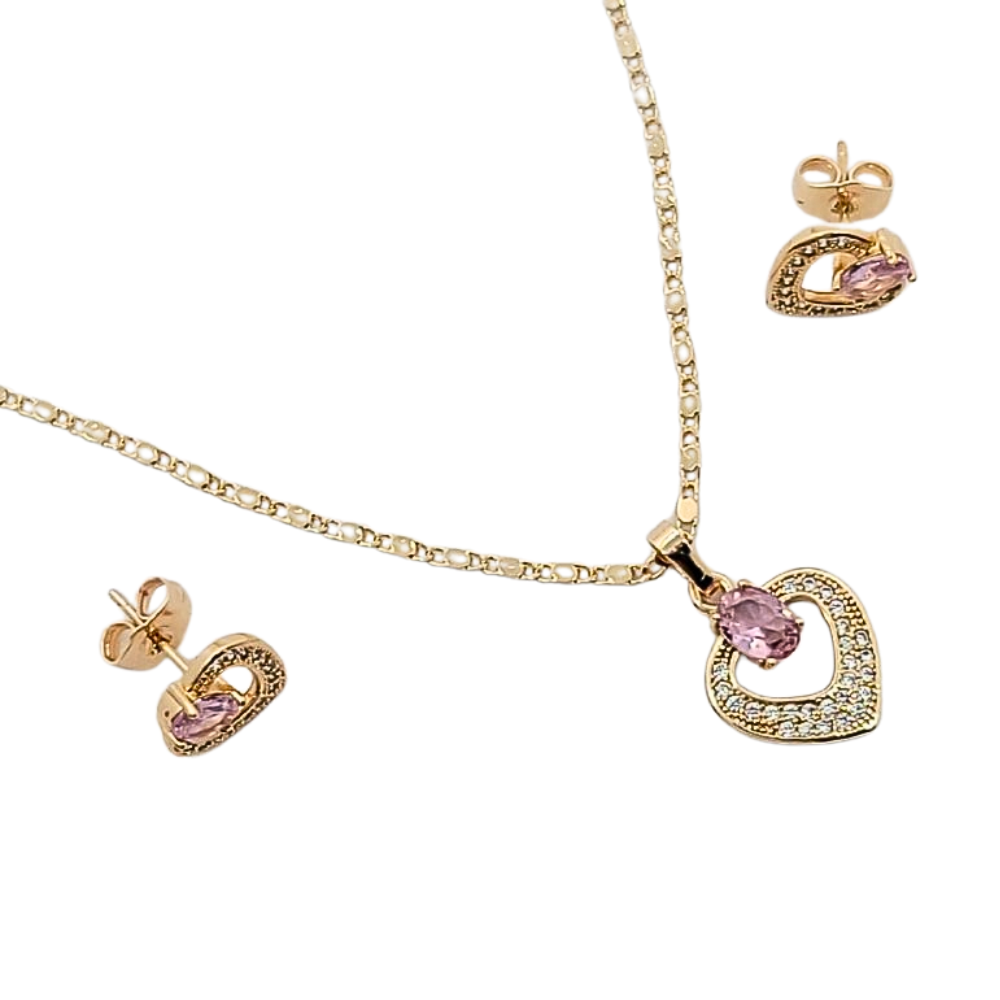 SET DE ENCHAPE CON FORMA DE CORAZON