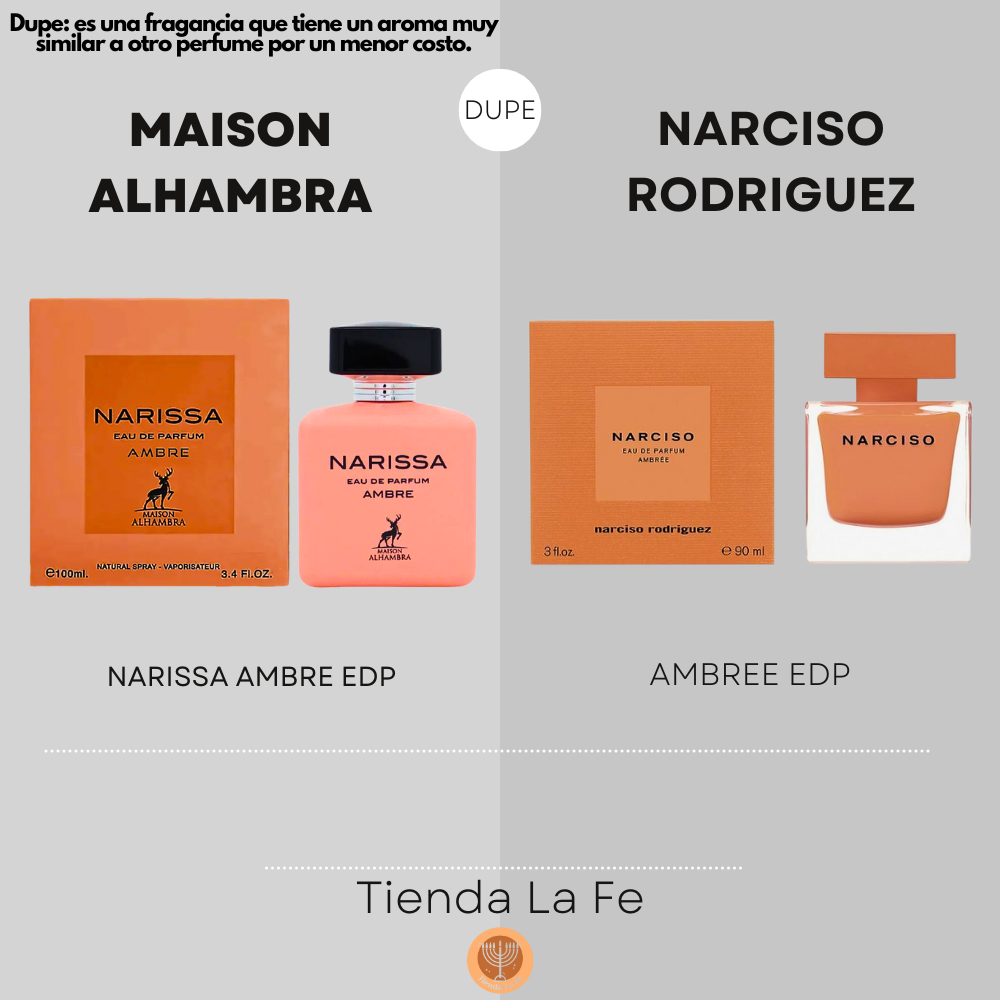 MAISON ALHAMBRA NARISSA AMBRE EDP 100ML (M) (DUPE NARCISO RODRIGUEZ AMBREE EDP)