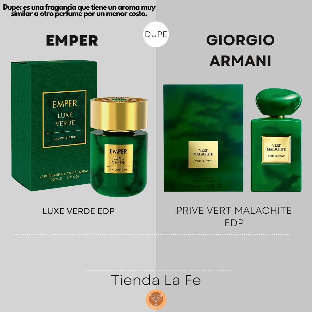 EMPER LUXE VERDE EDP 100ML (M) (DUPE GIORGIO ARMANI PRIVE VERT MALACHITE EDP)