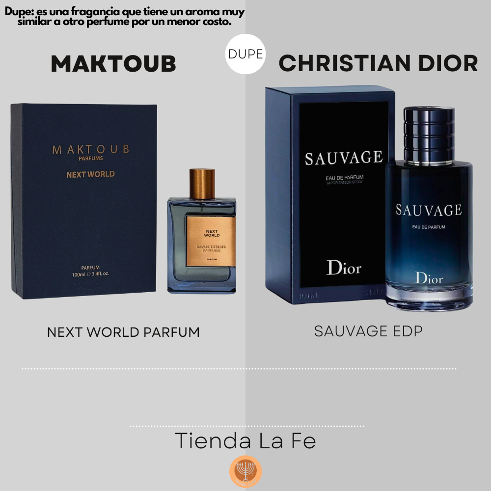 MAKTOUB NEXT WORLD PARFUM 100ML (H) (DUPE CHRISTIAN DIOR SAUVAGE EDP)