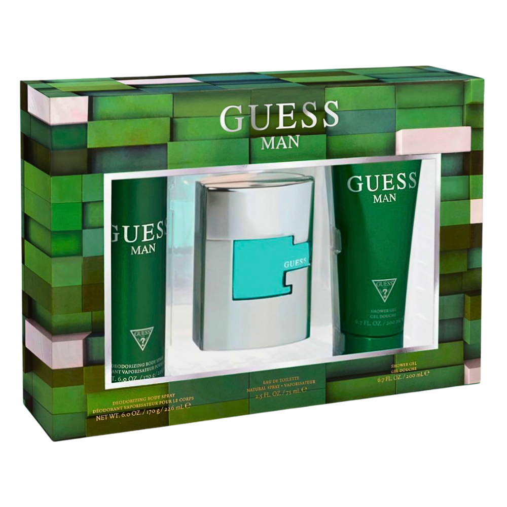 SET GUESS MAN EDT 75ML SPRAY CORPORAL 226ML GEL DE DUCHA 200ML (H)
