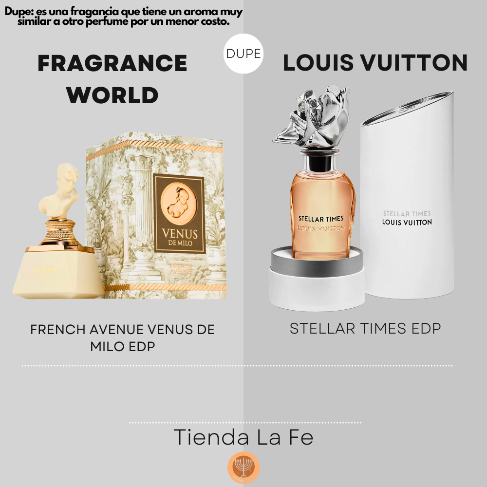 FRAGRANCE WORLD FRENCH AVENUE VENUS DE MILO EDP 100ML (M) (DUPE LOUIS VUITTON STELLAR TIMES EDP)