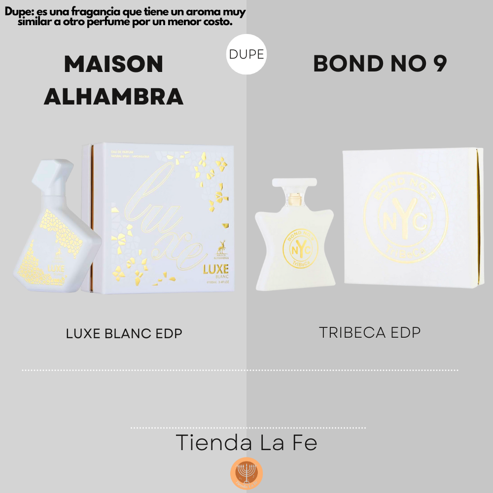 MAISON ALHAMBRA LUXE BLANC EDP 100ML (U) (DUPE BOND NO 9 TRIBECA EDP)