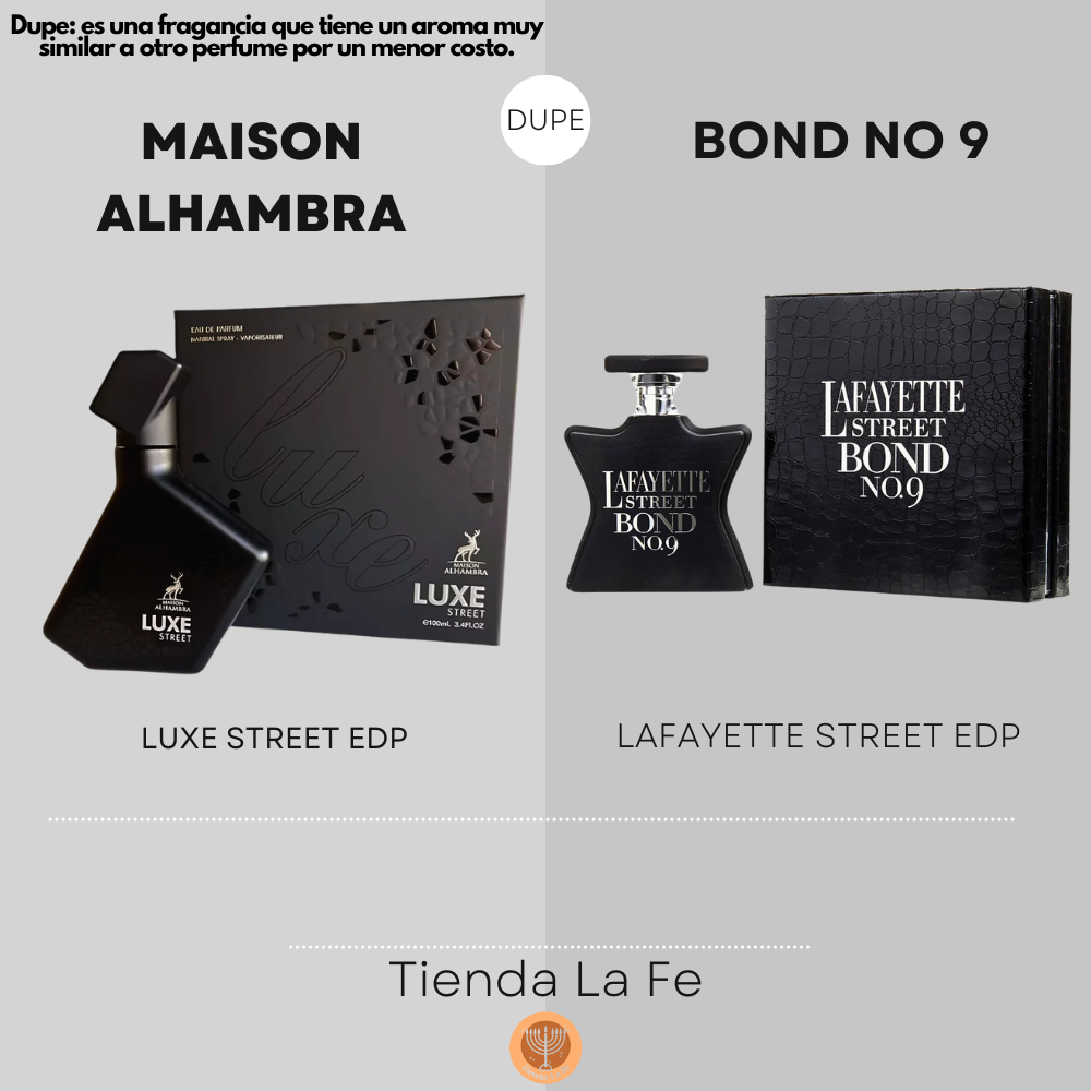 MAISON ALHAMBRA LUXE STREET EDP 100ML (U) (DUPE BOND NO 9 LAFAYETTE STREET EDP)