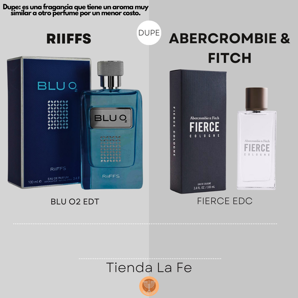 RIIFFS BLU O2 EDT 100ML (H) (DUPE ABERCROMBIE & FITCH FIERCE EDT)