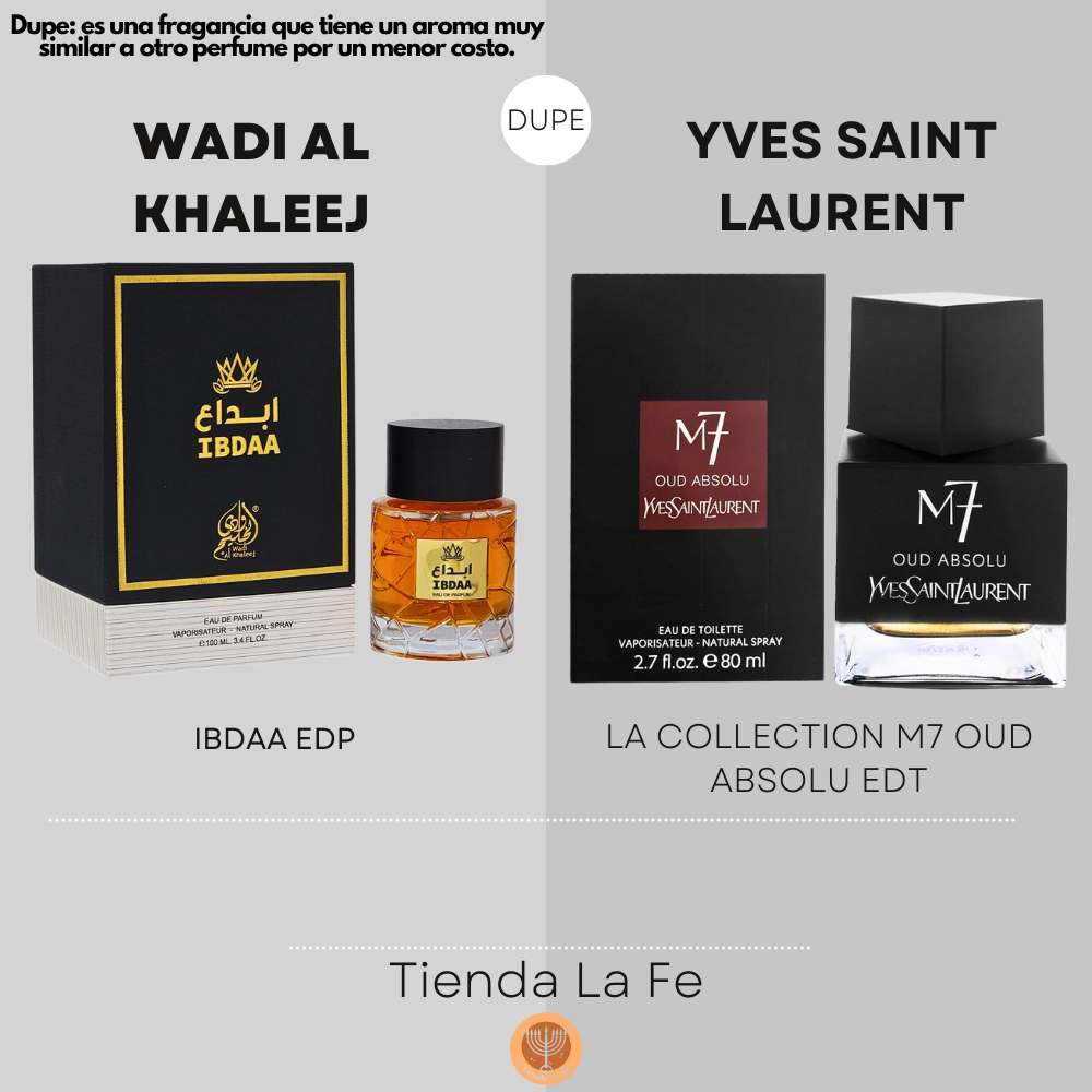 WADI AL KHALEEJ IBDAA EDP 100ML (U) (DUPE YVES SAINT LAURENT LA COLLECTION M7 OUD ABSOLU EDT)