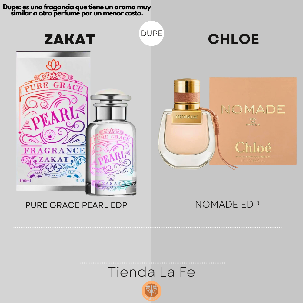 ZAKAT PURE GRACE PEARL EDP 100ML (M) (DUPE CHLOE NOMADE EDP)