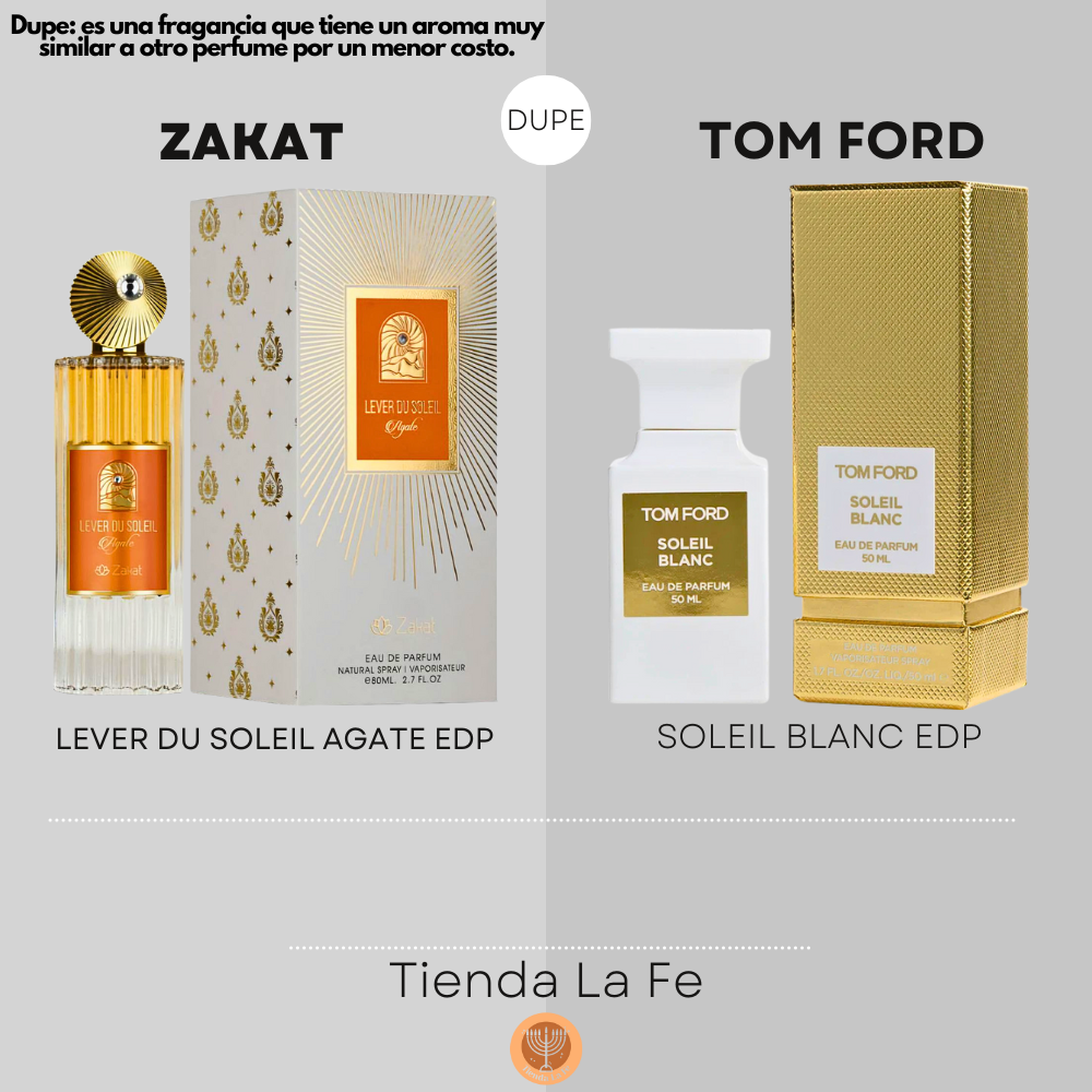 ZAKAT LEVER DU SOLEIL AGATE EDP 80ML (U) (DUPE TOM FORD SOLEIL BLANC EDP)