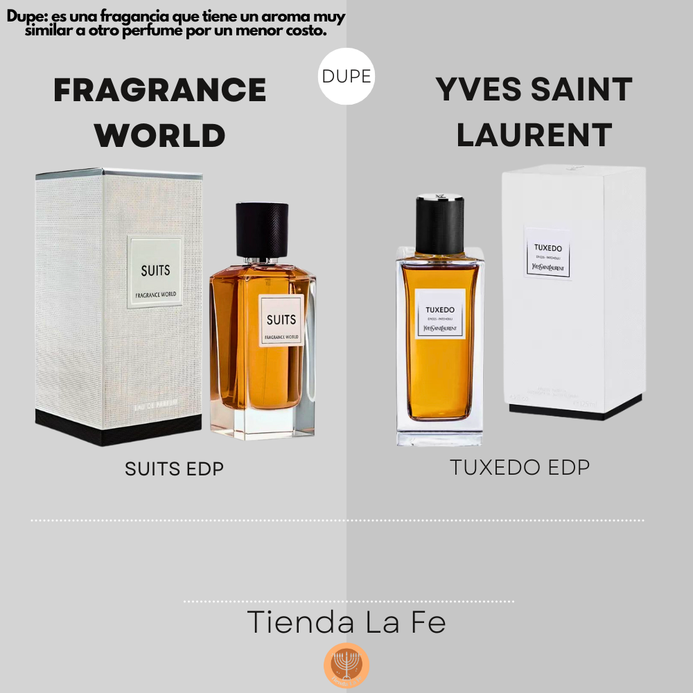 FRAGRANCE WORLD SUITS EDP 100ML (U) (DUPE YVES SAINT LAURENT TUXEDO EDP)