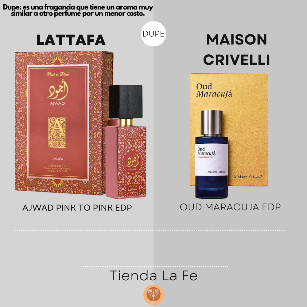 LATTAFA AJWAD PINK TO PINK EDP 60ML (U) (DUPE MAISON CRIVELLI OUD MARACUJA EDP)