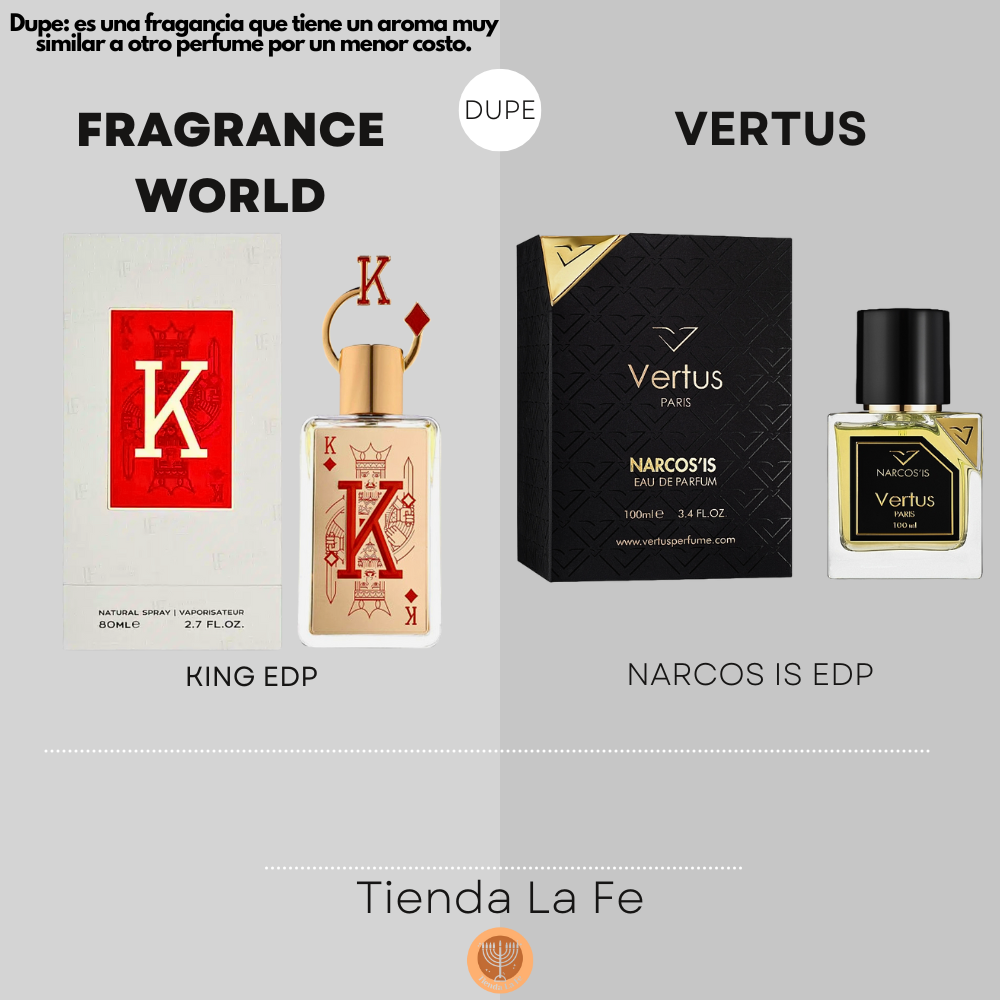 FRAGRANCE WORLD KING EDP 80ML (U) (DUPE VERTUS NARCOS IS EDP)
