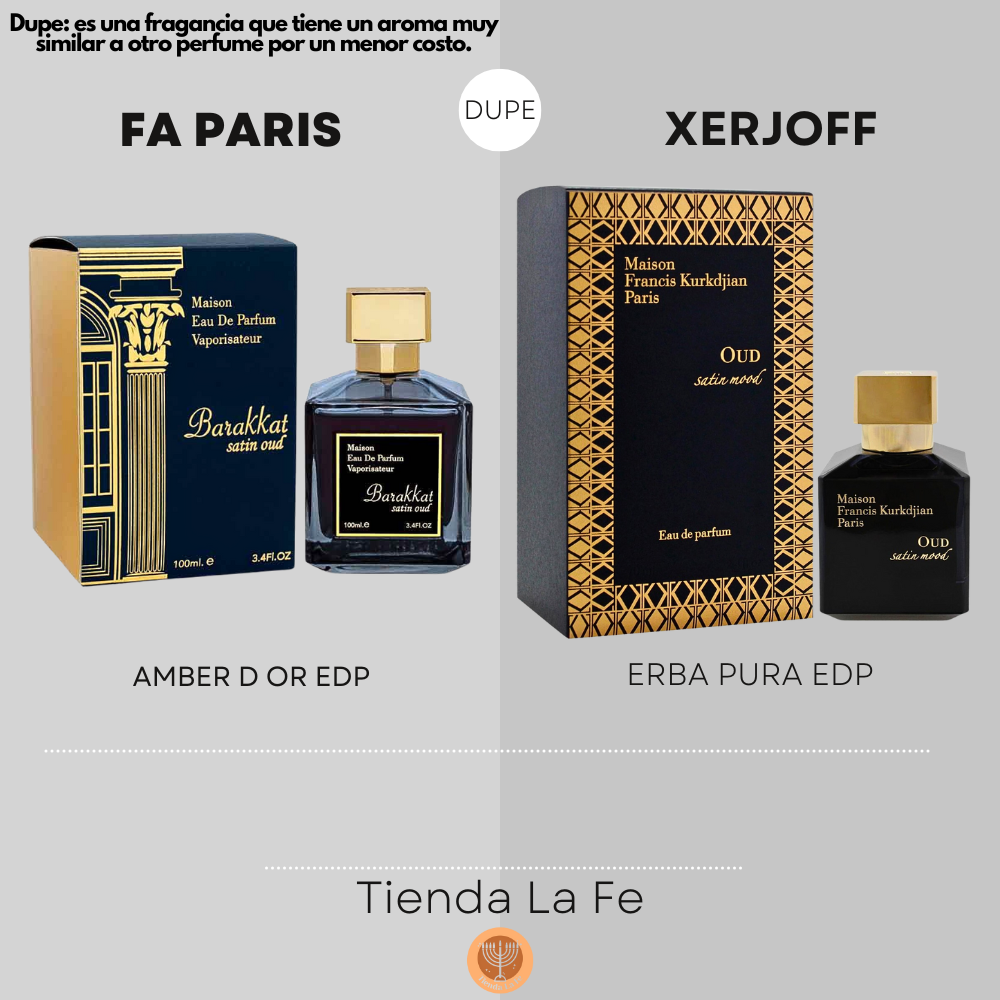 FRAGRANCE WORLD BARAKKAT SATIN OUD EDP 100ML (U) (DUPE MAISON FRANCIS KURKDJIAN OUD SATIN MOOD EDP)