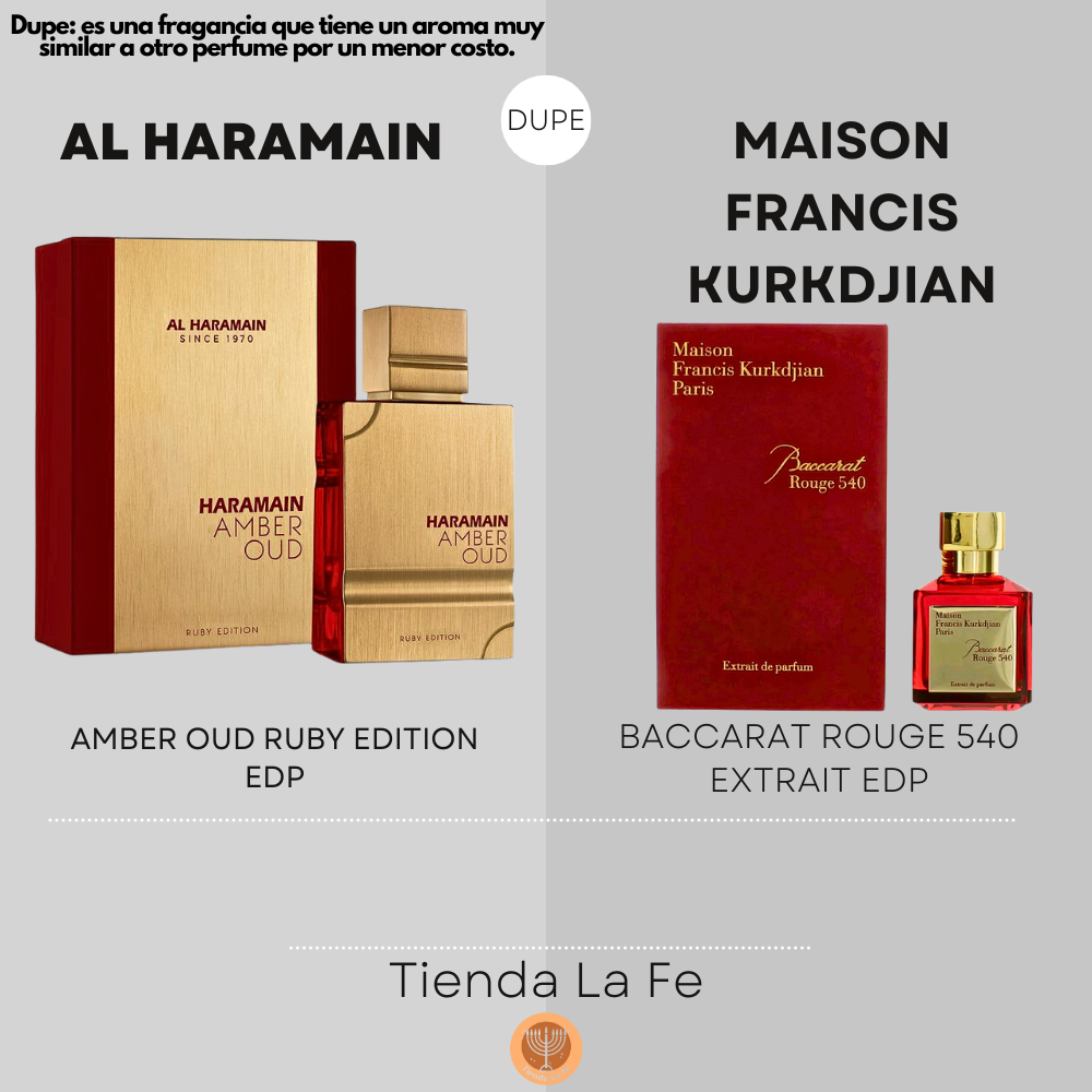 AL HARAMAIN AMBER OUD RUBY EDITION EDP 200ML (U) (DUPE MAISON FRANCIS KURKDJIAN BACCARAT ROUGE 540 EXTRAIT EDP)