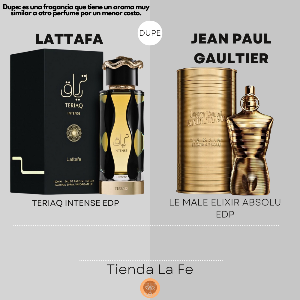 LATTAFA TERIAQ INTENSE EDP 100ML (U) (DUPE JEAN PAUL GAULTIER LE MALE ELIXIR ABSOLU EDP)
