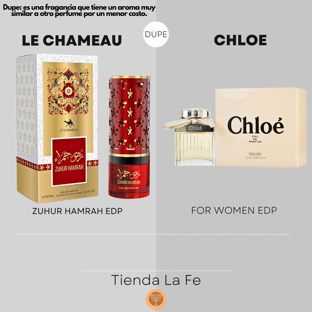 LE CHAMEAU ZUHUR HAMRAH EDP 80ML (M) (DUPE CHLOE FOR WOMEN EDP)