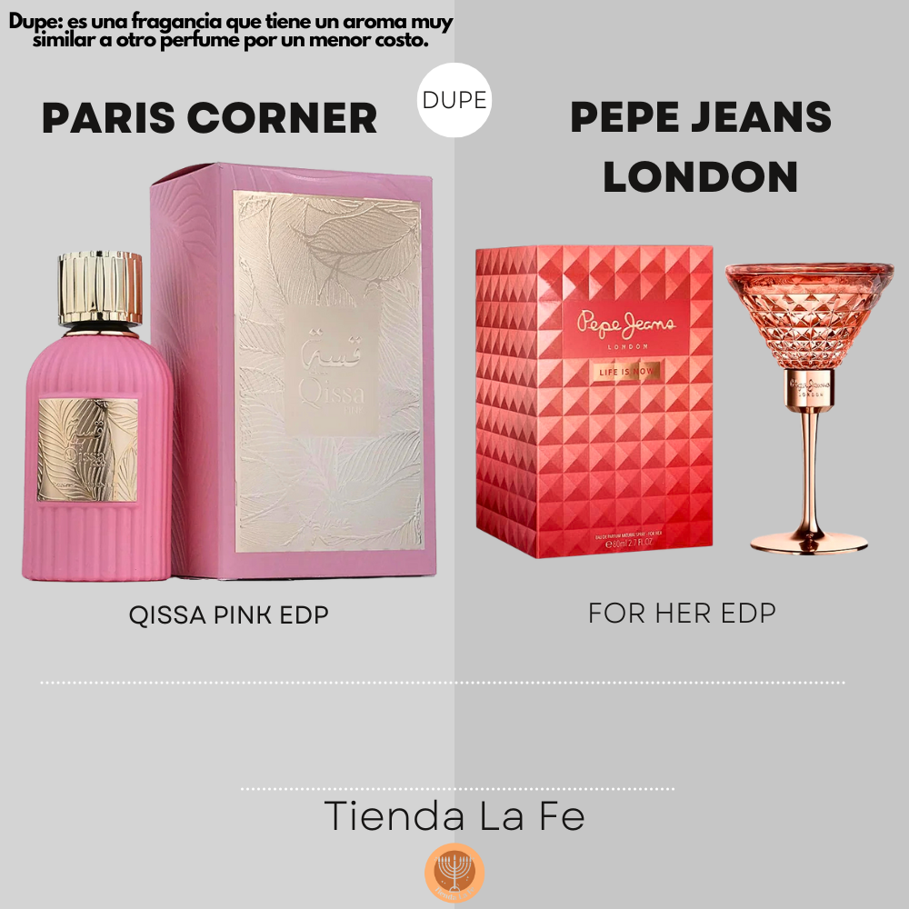 PARIS CORNER QISSA PINK EDP 100ML (M) (DUPE PEPE JEANS LONDON FOR HER EDP)