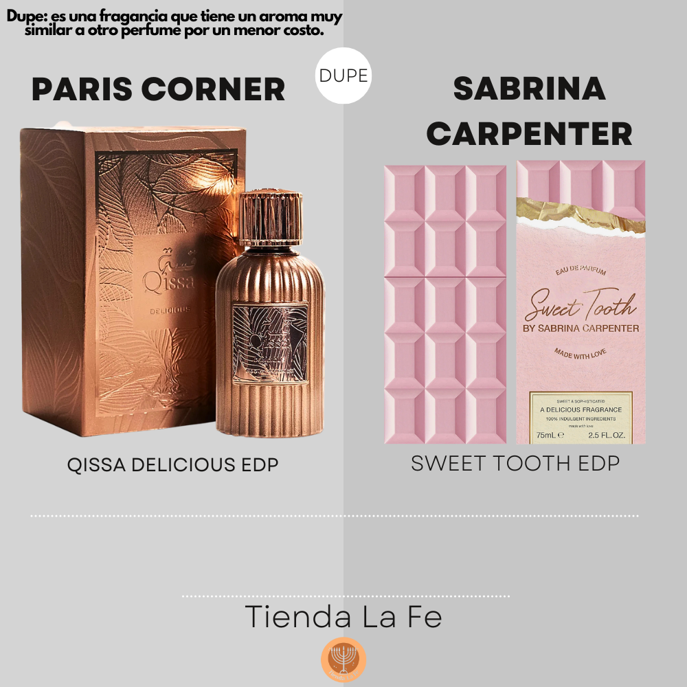 PARIS CORNER QISSA DELICIOUS EDP 100ML (M) (DUPE SABRINA CARPENTER SWEET TOOTH EDP)