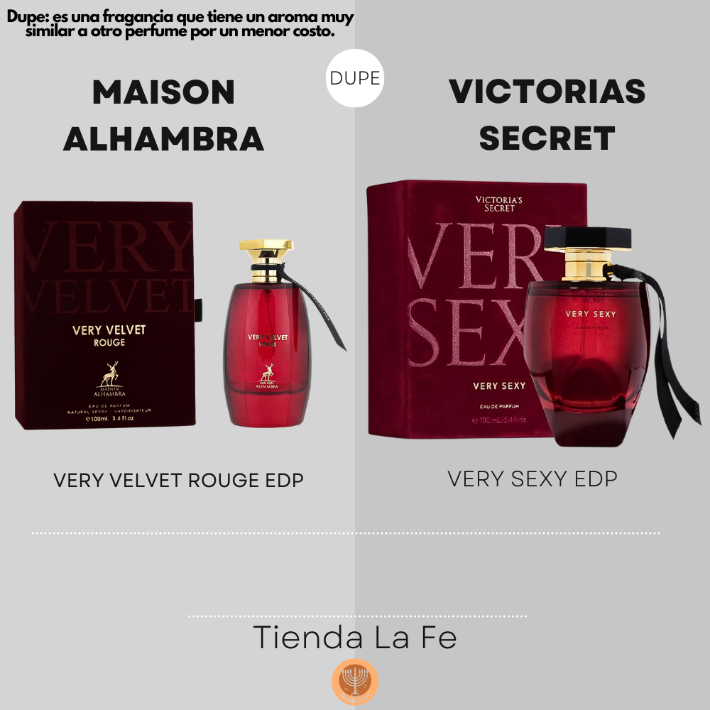 MAISON ALHAMBRA VERY VELVET ROUGE EDP 100ML (M) (DUPE VICTORIAS SECRET VERY SEXY EDP)