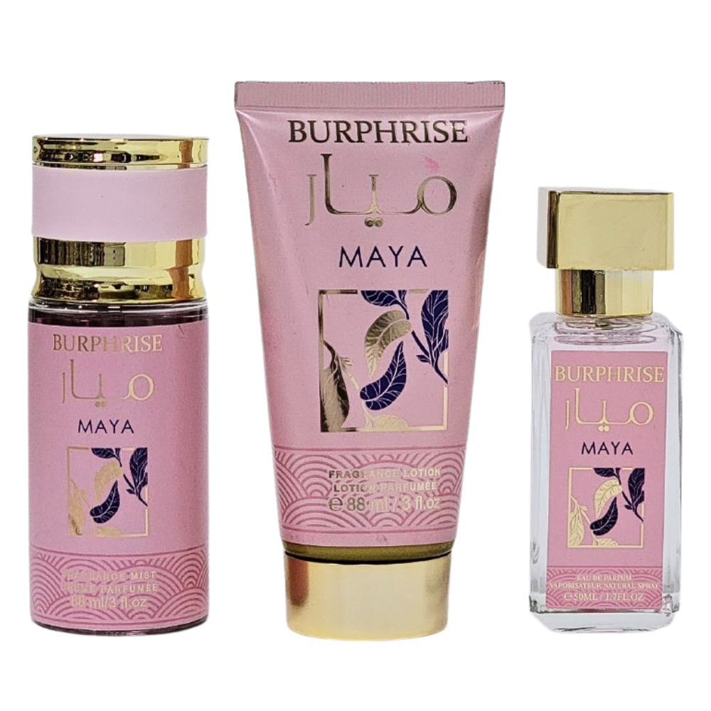 SET BURPHRISE MAYA EDP 50ML, SPLASH 75ML, BODY LOTION 88ML (M)