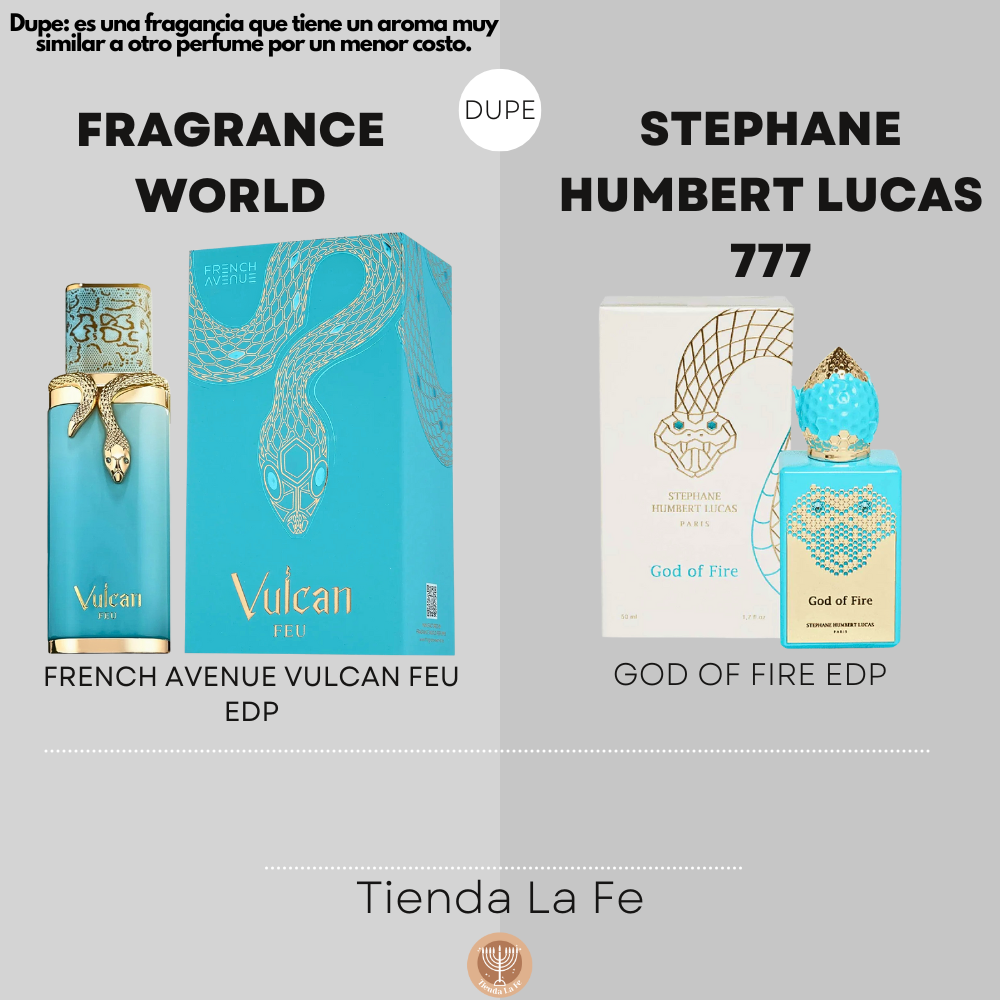 FRAGRANCE WORLD FRENCH AVENUE VULCAN FEU EDP 100ML (U) (DUPE STEPHANE HUMBERT LUCAS 777 GOD OF FIRE EDP)