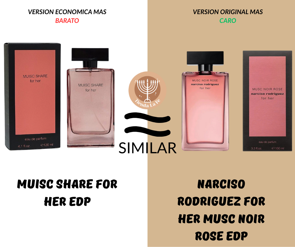 MUISC SHARE FOR HER EDP 120ML (M) (AROMA SIMILAR NARCISO RODRIGUEZ FOR HER MUSC NOIR ROSE EDP)