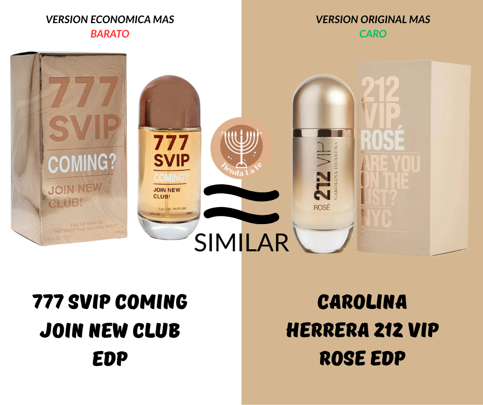 PRACCI COLLECTION 777 SVIP COMING JOIN NEW CLUB EDP 100ML (M) (AROMA SIMILAR CAROLINA HERRERA 212 VIP ROSE EDP)
