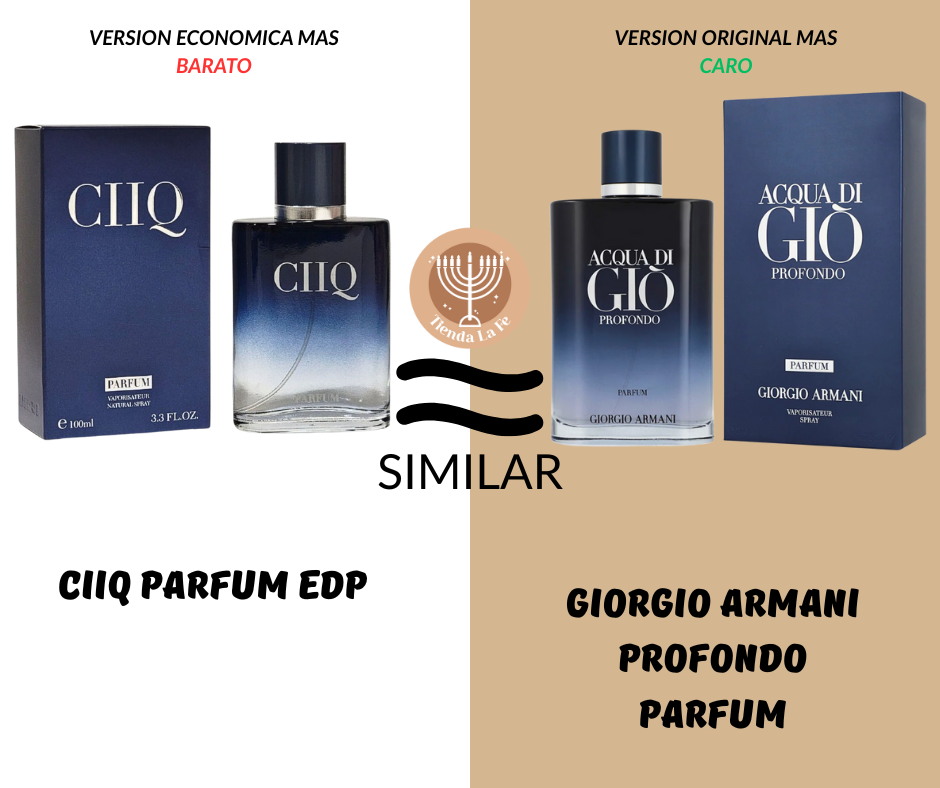 CIIQ PARFUM EDP 100ML (H) (AROMA SIMILAR GIORGIO ARMANI PROFONDO PARFUM)
