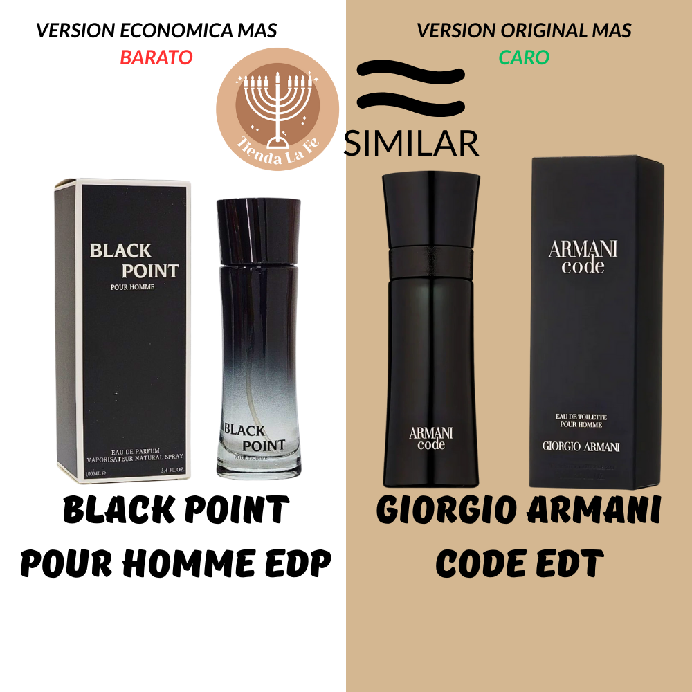 BLACK POINT POUR HOMME EDP 100ML (H) (AROMA SIMILAR GIORGIO ARMANI CODE EDT)