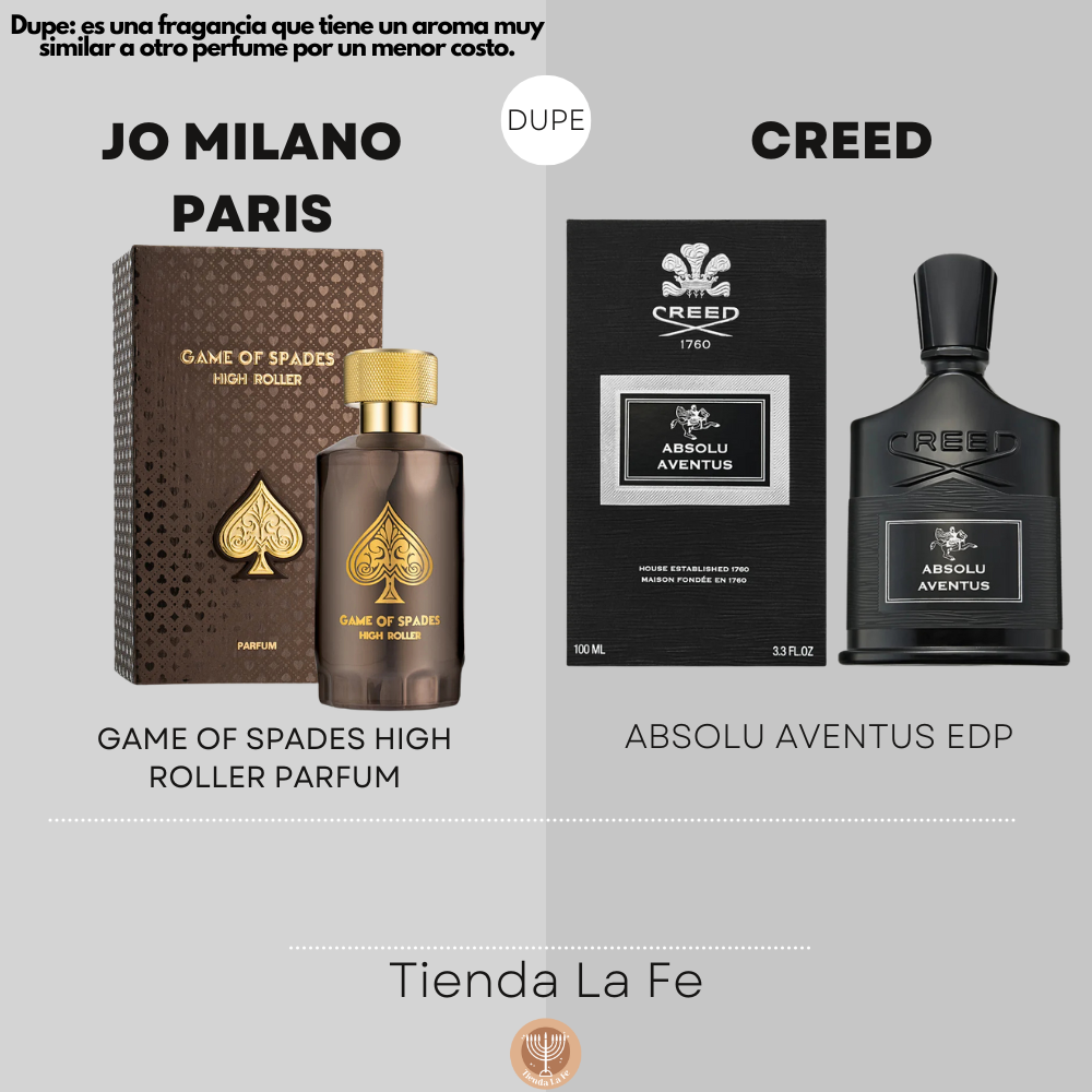 JO MILANO PARIS GAME OF SPADES HIGH ROLLER PARFUM 100ML (U) (DUPE CREED ABSOLU AVENTUS EDP)