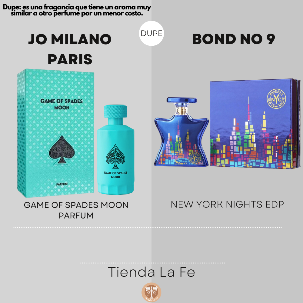 JO MILANO PARIS GAME OF SPADES MOON PARFUM 100ML (U) (DUPE BOND NO 9 NEW YORK NIGHTS EDP)