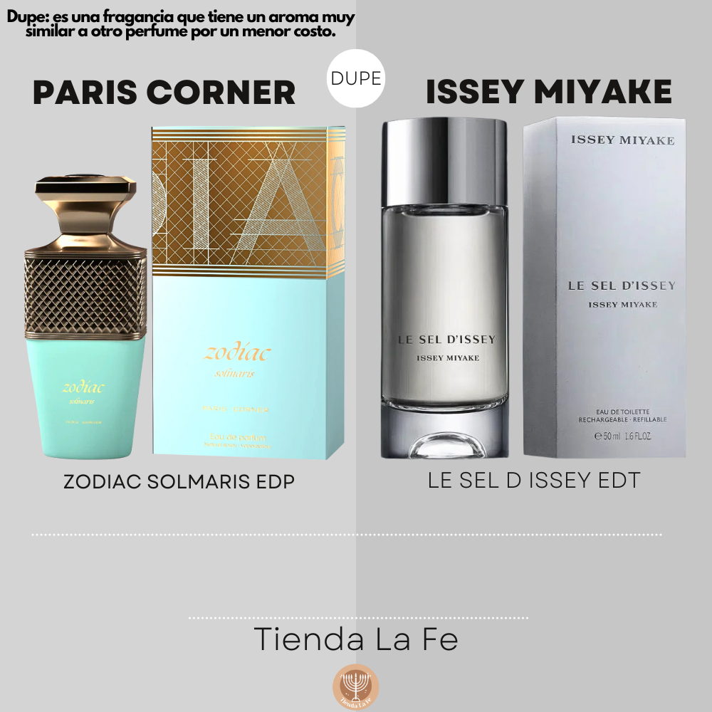 PARIS CORNER ZODIAC SOLMARIS EDP 100ML (U) (DUPE ISSEY MIYAKE LE SEL D'ISSEY EDT)