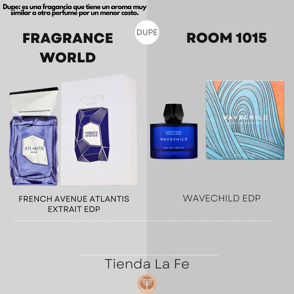FRAGRANCE WORLD FRENCH AVENUE ATLANTIS EXTRAIT EDP 100ML (U) (DUPE ROOM 1015 WAVECHILD EDP)