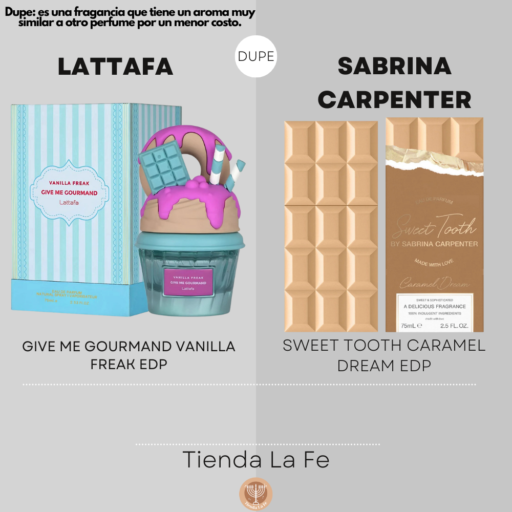 LATTAFA GIVE ME GOURMAND VANILLA FREAK EDP 75ML (M) (DUPE SABRINA CARPENTER SWEET TOOTH CARAMEL DREAM EDP)