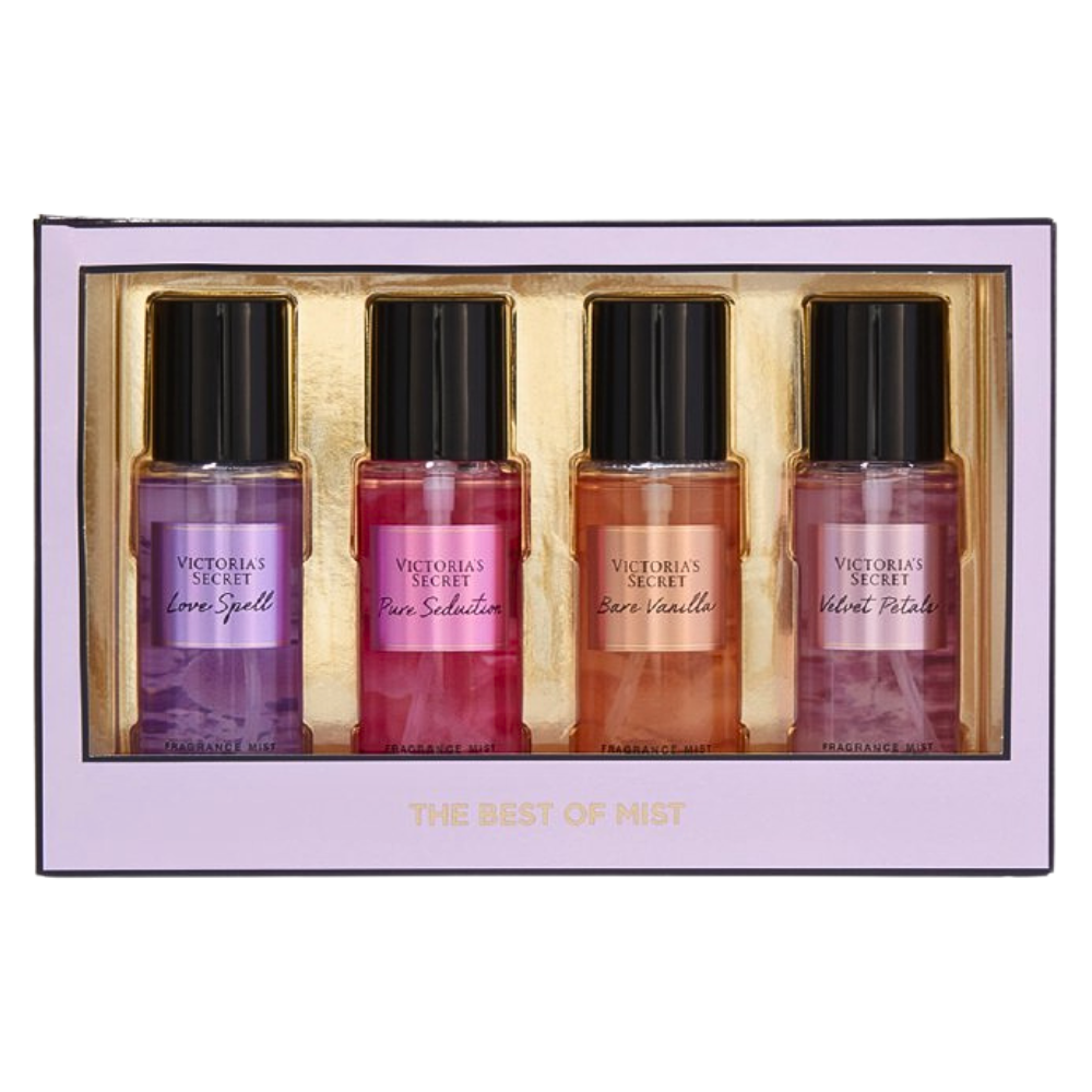 SET VICTORIAS SECRET SPLASH LOVE SPELL 75ML, SPLASH PURE SEDUCTION 75ML, SPLASH BARE VANILLA 75ML, SPLASH VELVET PETALS 75ML (M)